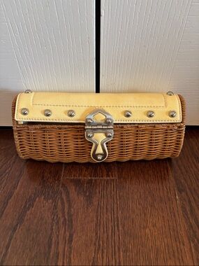 MICHAEL Michael Kors Woven Rattan Clutch